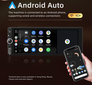 6.68 "1DIN universel 1280*480 écran HD autoradio Android 13 WiFi GPS sans fil Carplay RDS FM AM lecteur multimédia D6021A - Product Image 3
