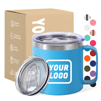 Mug isotherme en acier inoxydable 304 de 12oz, 14oz, 16oz avec poignée, personnalisable avec logo, pour café, bière, lait, idéal pour la maison, le bureau ou les voyages