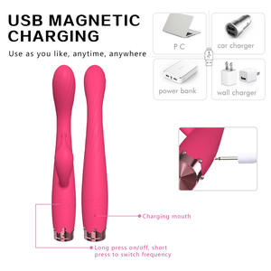 Silicone dildo Vibrator dành cho người lớn Đồ chơi tình dục cho phụ nữ và các cặp vợ chồng g-spot & âm đạo Vibrator USB cung cấp điện - Product Image 5