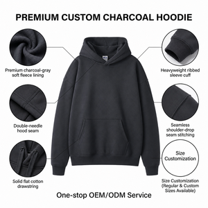 Felpa con Cappuccio Personalizzata 500-600 GSM di Alta Qualità, Lavaggio Acido, Oversize Invernale, Pesante, con Stampa, <span class=keywords><strong>Abbigliamento</strong></span> da Club per Uomo, Produttore - Product Image 2
