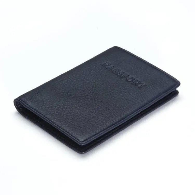 Genuine Leather Passport Cover Rfid Protect Passport Holder Travel Wallet With Sim Tf Card Slot