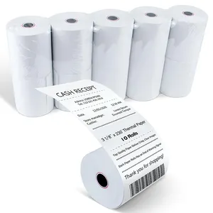 Rolo de papel térmico para caixa registradora, rolo de papel térmico 80x80 mm, atacado de fábrica, 3 1/8x230, recebimento térmico, 80 mm