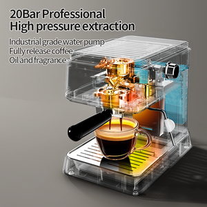 Máquina de Espresso Semi-automática de Grado Comercial con Tanque Grande de 1.5L para Hogar/Cafetería Pequeña Empresa - Product Image 4