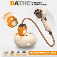 Jouet de bain pour bébé, ensemble d'ours aquatiques avec douchette, 3 petits ours qui font des éclaboussures, jouet flottant pour développer la coordination œil-main des tout-petits, cadeau