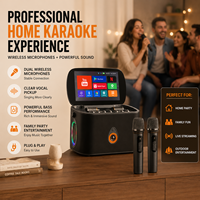 Système de karaoké intelligent tout-en-un avec écran tactile IPS de 12 pouces, Bluetooth sans fil, haut-parleur de karaoké pour fêtes à domicile