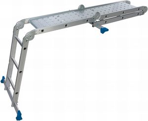 Échelle télescopique pliante multifonctionnelle industrielle en alliage d'aluminium moderne et portable, certifiée - Product Image 5