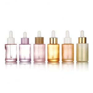 Flacon compte-gouttes en verre dépoli mat violet, bleu, orange, vert pour huiles essentielles, peinture personnalisée, 50 ml, vide, pour sérum de soin de la peau - Product Image 1