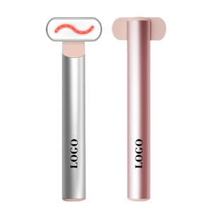0728 Sonic Micro-vibration Eye Wand Rotating Red <b>Light</b> Therapy Massager Stick for Skin Firming <b>Neck</b> Wrinkles Puffiness - Product Image 1