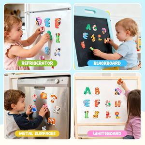 Joycat - Juguetes Educativos Magnéticos para Refrigerador, Creativos, de Dibujos Animados, de PVC Suave, Resistentes al Agua, de Colores Mezclados, con Forma de Letras, para Uso Diario - Product Image 4