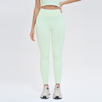 Leggings de yoga pour femmes, couleur unie, pantalon de yoga élastique à la taille pour la salle de sport