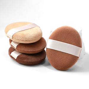 Pinkz Promoción Esponjas de Maquillaje Redondas Marrón Nude de Terciopelo Suave Personalizadas para Polvo y Maquillaje - Product Image 5