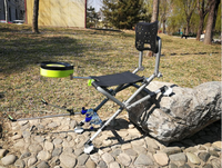 1 chaise longue pliante moderne en aluminium pour camping, pêche, plage et parc