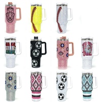 Gobelets de sport 40oz de haute qualité avec strass scintillants, 44 couleurs, pour le football, le baseball, le volleyball, le basketball et les jours de match