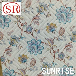 3D coton ondulé PU synthétique Faux <span class=keywords><strong>cuir</strong></span> 100% Polyester imperméable <span class=keywords><strong>matelassé</strong></span> velours ultrasonique pour sacs canapés meubles vêtements - Product Image 2