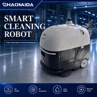 Robot Pembersih Lantai Komersial Navigasi LiDAR 3D Otonom untuk Pabrik Industri Gudang 220V 400kg