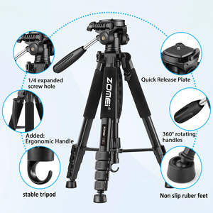 Trípode Profesional Zomei Q188 de 188 cm para Cámara de Video DSLR y Teléfono con Soporte para Teléfono - Product Image 2