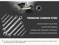 1/4 entraînement 12 pièces CRV mécanique métrique universel Chrome Impact Bit jeu de douilles douilles profondes hexagonale carré Torx clé pour bricolage OEM