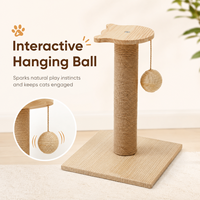 Arbre à chat d'intérieur compact et sécurisé au design épuré, avec griffoir et structure d'escalade