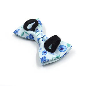 Ensemble collier, laisse et nœud papillon pour chien, personnalisé, fait main, respirant, en polyester, motif imprimé bleu-mer, tendance, assorti à la harnais - Product Image 3