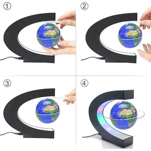 Globo flotante de levitación magnética LED mapa del mundo lámpara antigravedad electrónica novedad bola luz decoración del hogar lámparas regalos de cumpleaños - Product Image 4