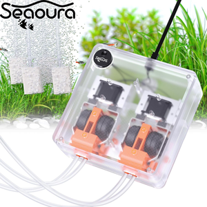 Pompe à air oxygénante Seaoura SR-204 à 4 trous, haute puissance, <span class=keywords><strong>pour</strong></span> aquarium, compresseur d'air, aérateur, 220v, silencieuse - Product Image 1