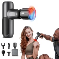 Mini pistolet de massage chaud/froid portable, masseur musculaire électrique, moteur sans balais, appareil de thérapie par percussion des tissus profonds