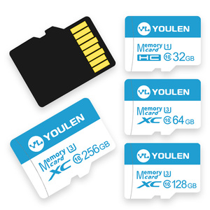 Venta al por mayor 64GB 128GB 256GB capacidad real SD TF tarjeta de memoria A1 U3 velocidad Taiwán <span class=keywords><strong>Chip</strong></span> plástico de alta calidad para aplicaciones DVR - Product Image 1