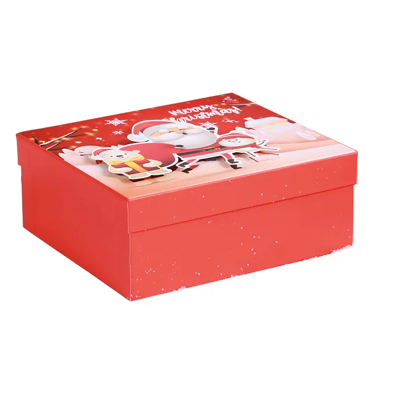 Boîte d'emballage de noël Carton réveillon de noël commerce extérieur croix produits 3D emballage boîte cadeau grande boîte Carton réutilisable