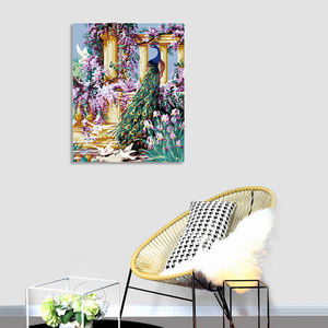 All'ingrosso Kit fai da te disegno animale Set per adulti <span class=keywords><strong>pavone</strong></span> acrilico vernice personalizzata pittura per Kit numerico - Product Image 2