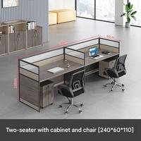 Personnel de bureau poste de travail sans classeurs ordinateur pas cher mobilier de bureau double siège avec classeurs et chaises