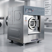 Laveuse-essoreuse industrielle 30 kg 380 V triphasée à vapeur pour hôtels, hôpitaux et laveries automatiques