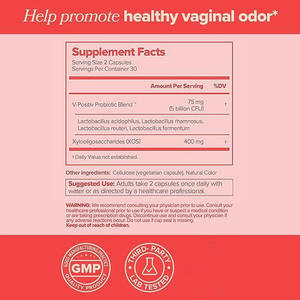 Complément alimentaire pour la santé des femmes adultes, probiotiques vaginaux et prébiotiques de marque OEM, équilibre du <span class=keywords><strong>pH</strong></span>, 60 capsules, soutient la santé digestive et l'immunité - Product Image 3