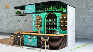 Solución de Diseño de Quiosco de Café 3D, Stand de Café de Madera para Centro Comercial, Mostrador de Café Moderno de Madera - Product Image 6