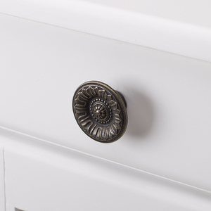 Mộc mạc kim loại núm và xử lý Antique Bronze Flower Pattern Vòng <span class=keywords><strong>knobs</strong></span> trang trí phần cứng kéo cho Tủ Ngăn Kéo bằng gỗ - Product Image 5
