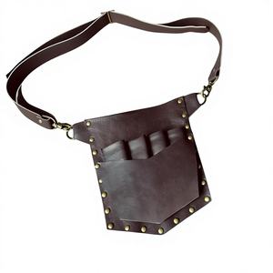 Étui de protection multifonction en cuir véritable fait main pour ciseaux de barbier professionnels, résistant et anti-odeur - Product Image 1