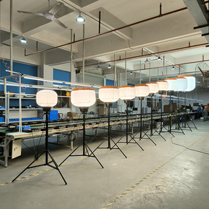 Tour d'éclairage gonflable télescopique d'extérieur pour mariage, fête, camping, événement, tournage de films, avec ballon lumineux LED et trépied - Product Image 1
