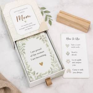 Tarjetas de Afirmación de Maternidad Personalizadas de Alta Calidad, Regalo para Baby Shower, para Mujeres Embarazadas, Juego de Cartas de Apoyo Emocional con Soporte - Product Image 3