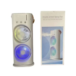 Ventilateur à brume d'eau rechargeable à double tête, contrôle mécanique, haute vitesse, pour la maison, <span class=keywords><strong>les</strong></span> voyages, le camping, tour de pulvérisation à double tête, humidificateur - Product Image 4