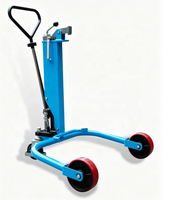 Lève-fût hydraulique manuel 250 kg, levage facile pour une utilisation par une seule personne & chariot pour fût d'huile de 55 litres