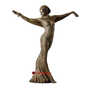 Arts Craft Bronce Metal Sexy African Dancing Naked Girl Estatua Escultura - Product Image 6