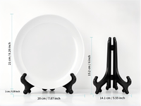 Assiette en céramique personnalisée PYD Life de 8 pouces, impression par sublimation, finition profonde, photo couleur, vaisselle personnalisée, vente en gros