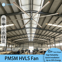 Ventilador de Techo Gigante PMSM de 10 pies, Alto Torque, Ahorro de Energía IE5, Modelo TOPF-10FT, Control Táctil, Bajo Ruido, 220V/380V para Acero