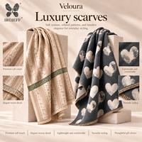 Écharpe longue et douce Virtuoso à rayures pour femmes et hommes, en jacquard tissé avec franges cils, idéale pour l'hiver, cadeau, vente en gros