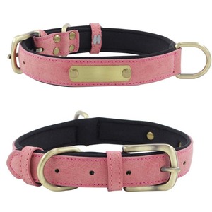 <span class=keywords><strong>Collar</strong></span> de Perro Personalizado de Cuero y PU Sólido con Placa de Identificación Ajustable para Cachorros - Ecológico y Duradero - Product Image 3