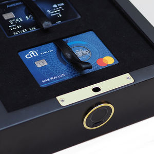 उच्च सुरक्षा फिंगरप्रिंट लॉक लकड़ी घड़ी बॉक्स लोकप्रिय बायोमेट्रिक फिंगरप्रिंट लॉक लकड़ी का भंडारण बॉक्स थोक - Product Image 3