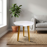Table basse en bois de design moderne, forme octogonale, pieds en bois massif naturel, meubles de salon, écologique, fabriqué à la main, chambre à coucher