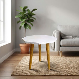 Modern Designer Wooden <b>Coffee</b> <b>Table</b> Octagonal Shape Natural Solid Wood <b>Legs</b> Living Room Furniture Eco-Friendly Handmade Bedroom - Product Image 3