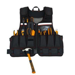 Gilet de travail réfléchissant haute visibilité avec bretelles réglables, grande capacité, multi-usages, pour plombiers et techniciens CVC - Product Image 1