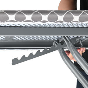 Housse multifonctionnelle 100% coton réglable en hauteur planche à repasser pliable avec repose-fer à vapeur porte-vêtements rectangulaire - Product Image 3