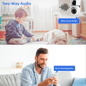 Kerui 6MP ánh sáng bóng đèn máy ảnh 5g màu tầm nhìn ống kính kép Wifi nhà mạng an ninh không dây IP PTZ <span class=keywords><strong>camera</strong></span> giám sát trong nhà - Product Image 3